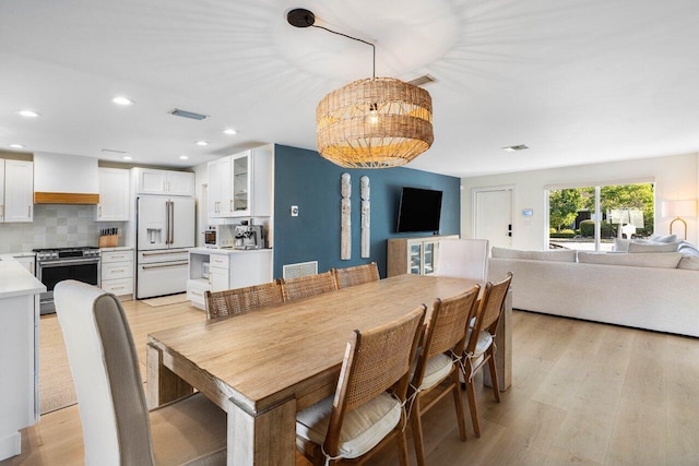 220 Fordham Dr, Lake Worth Beach, FL 33460 - dining space featuring light wood-style flooring and recessed lighting