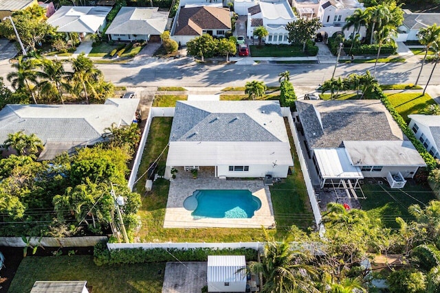 220 Fordham Dr, Lake Worth Beach, FL 33460 - aerial perspective of suburban area featuring a pool