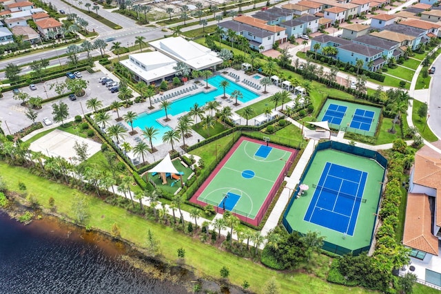 13444 Bernoulli Way, Palm Beach Gardens, FL 33418 - drone / aerial view of a pool and a large body of water