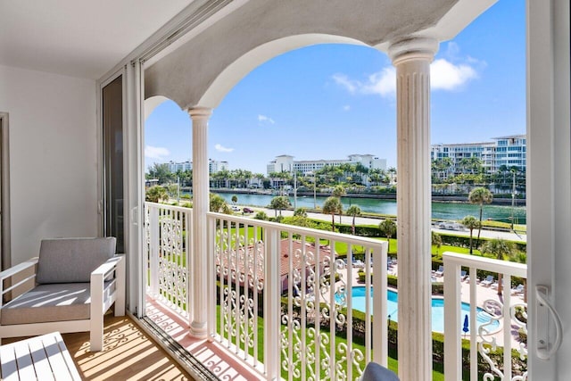 1040 Banyan Rd Unit 501C, Boca Raton, FL 33432 - balcony with a water view