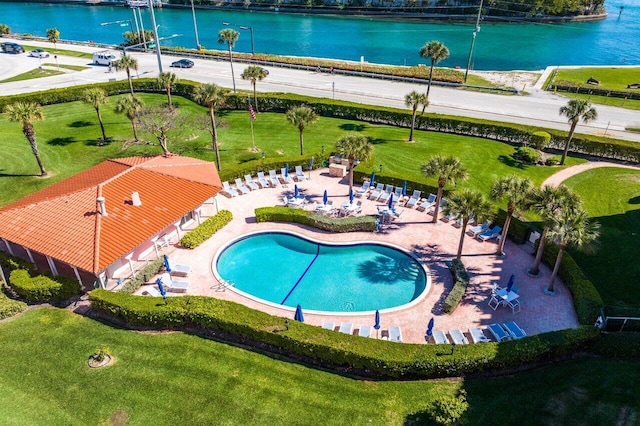 1040 Banyan Rd Unit 501C, Boca Raton, FL 33432 - community pool featuring a water view