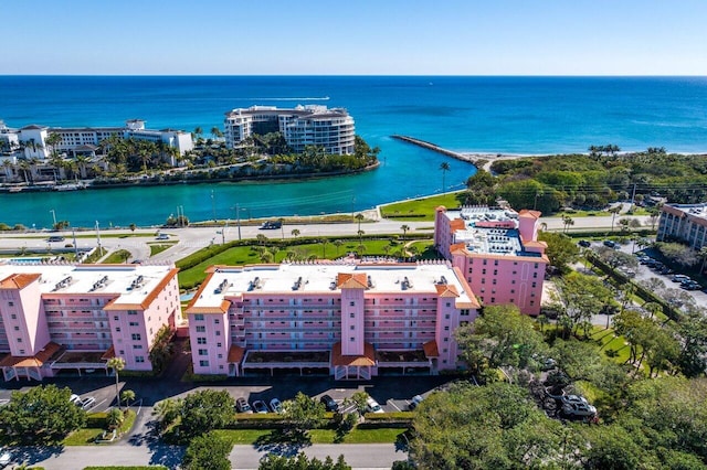 1040 Banyan Rd Unit 501C, Boca Raton, FL 33432 - drone / aerial view of apartment complex / building and a large body of water