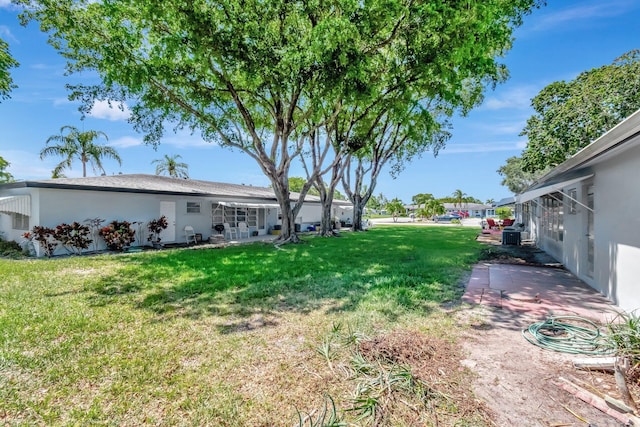 view of grassy yard