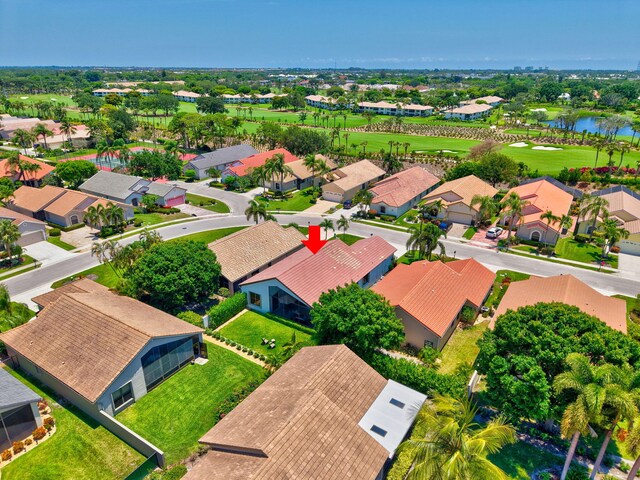 10393 Lexington Cir S, Boynton Beach, FL 33436 - aerial perspective of suburban area with a large body of water and a golf course