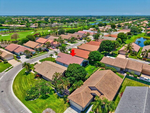 10393 Lexington Cir S, Boynton Beach, FL 33436 - aerial perspective of suburban area with a nearby body of water and a golf course