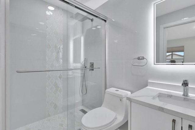 5305 Cleveland Rd, Delray Beach, FL 33484 - full bath featuring toilet, a shower stall, and vanity