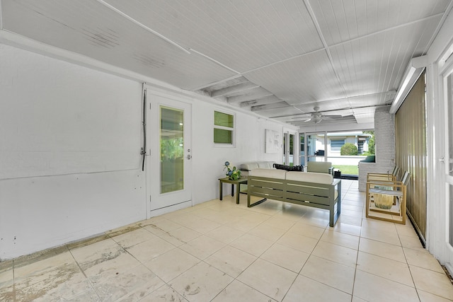 view of sunroom