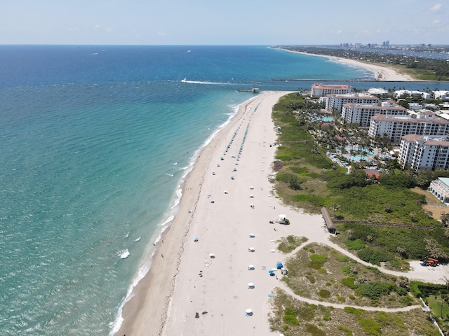 aerial view of extended coastline