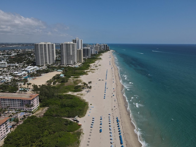 drone / aerial view of expansive beach