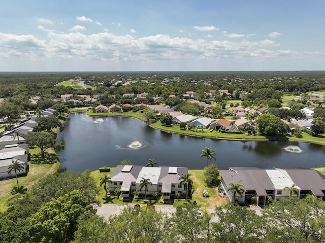 aerial perspective of suburban area featuring a large body of water