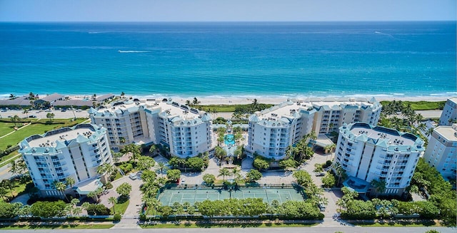 230 Ocean Grande Blvd Unit 501, Jupiter, FL 33477 - drone / aerial view of waterfront with a beach and apartment complex
