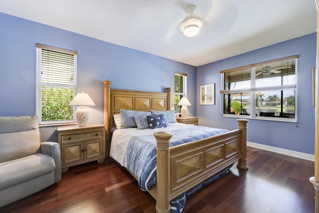 9413 Bristol Ridge Ct, West Palm Beach, FL 33411 - bedroom featuring dark wood-style flooring and baseboards
