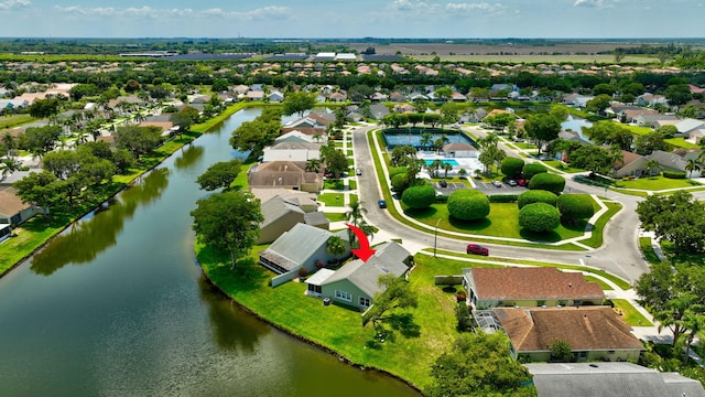 7780 Lake Champlain Ct, Delray Beach, FL 33446 - aerial view of residential area featuring a nearby body of water