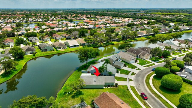 7780 Lake Champlain Ct, Delray Beach, FL 33446 - aerial view of residential area featuring a large body of water