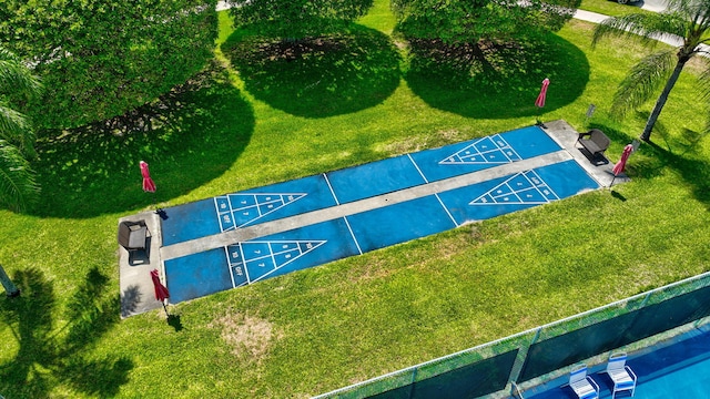 7780 Lake Champlain Ct, Delray Beach, FL 33446 - surrounding community with shuffleboard and a yard