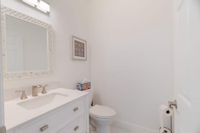 3185 Laurel Ridge Cir, Riviera Beach, FL 33404 - half bath featuring toilet, vanity, and tile patterned floors