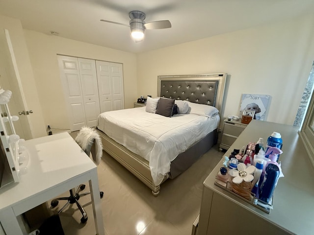 3280 NW 104th Ave Unit 3280, Coral Springs, FL 33065 - bedroom with a closet and ceiling fan