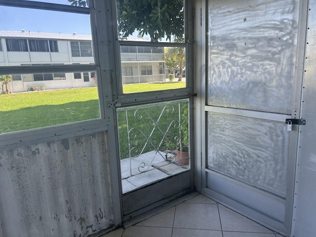 105 Sheffield E, West Palm Beach, FL 33417 - doorway with tile patterned floors
