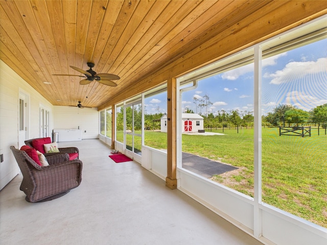 32801 US Highway 441 13 & 14, Okeechobee, FL 34972 - sunroom featuring a ceiling fan