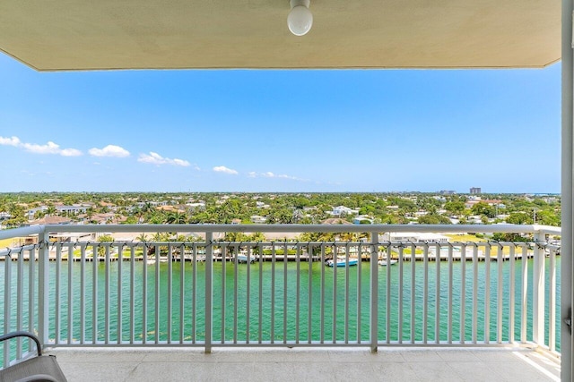 2611 N Riverside Dr Unit 908, Pompano Beach, FL 33062 - balcony with a water view