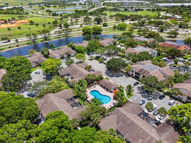 2561 Carambola Cir N Unit 1848Bldg 8, Coconut Creek, FL 33066 - aerial perspective of suburban area featuring a nearby body of water and a pool area