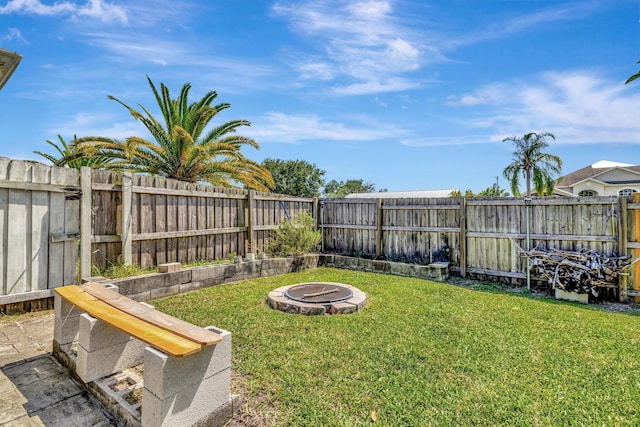 401 SE Ron Rico Ter, Port Saint Lucie, FL 34983 - view of yard with a fire pit