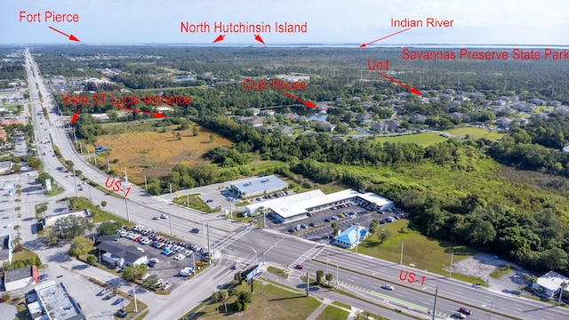 25 Lake Vista Trl Unit 203, Port Saint Lucie, FL 34952 - aerial view of property and surrounding area with a main thoroughfare
