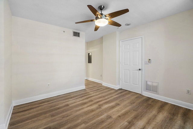 610 Clematis St Unit 236, West Palm Beach, FL 33401 - empty room featuring wood finished floors, ceiling fan, and baseboards
