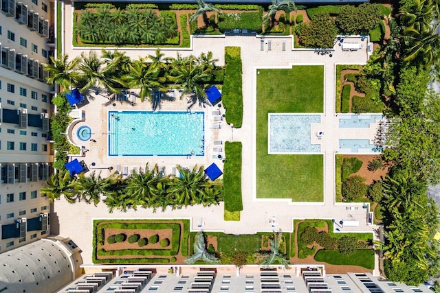 610 Clematis St Unit 236, West Palm Beach, FL 33401 - aerial view of a pool area