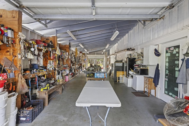 14601 Orange Ave, Fort Pierce, FL 34945 - garage with a workshop area