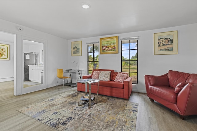 14601 Orange Ave, Fort Pierce, FL 34945 - living area with wood finished floors and baseboards
