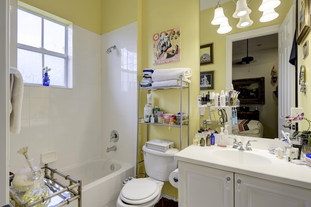 1081 Vintner Blvd, Palm Beach Gardens, FL 33410 - full bathroom with vanity, shower / tub combination, and toilet