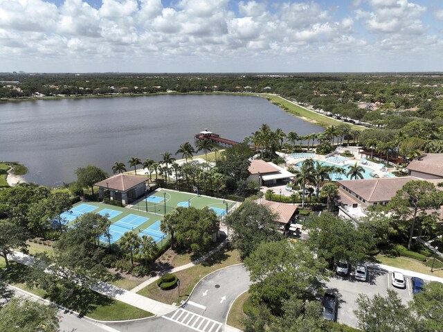 1081 Vintner Blvd, Palm Beach Gardens, FL 33410 - aerial view of a nearby body of water and a pool area