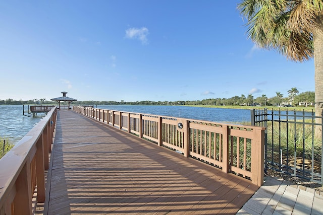 1081 Vintner Blvd, Palm Beach Gardens, FL 33410 - dock area featuring a water view