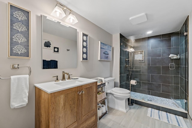 17166 Waterbend Dr Unit 210, Jupiter, FL 33477 - bathroom with toilet, a shower stall, and vanity
