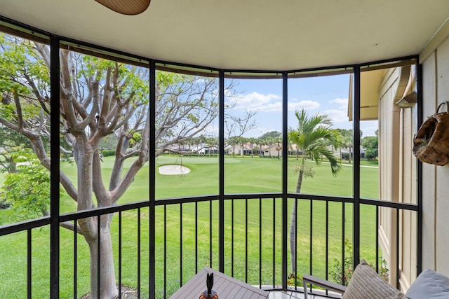 17166 Waterbend Dr Unit 210, Jupiter, FL 33477 - sunroom / solarium featuring view of golf course