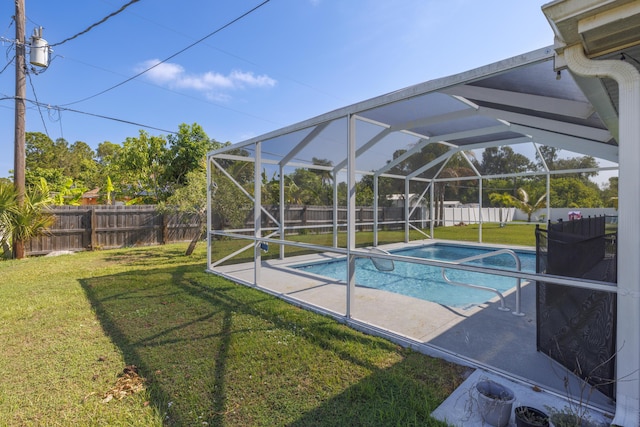 149 SW Grimaldo Ter, Port Saint Lucie, FL 34984 - view of pool with a lanai