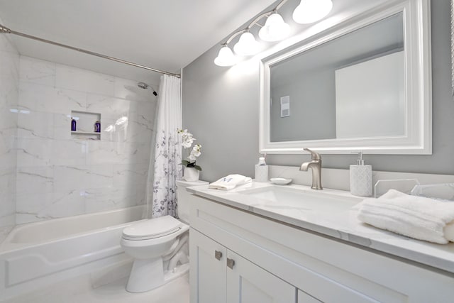 15355 Lakes Of Delray Blvd Unit 211, Delray Beach, FL 33484 - bathroom featuring toilet, shower / bath combination with curtain, and vanity