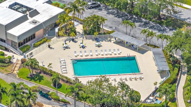 18081 SE Country Club Dr Unit 370, Tequesta, FL 33469 - aerial view of property and surrounding area with a pool area