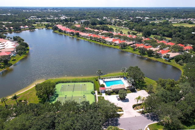 1056 SW Balmoral Trce, Stuart, FL 34997 - drone / aerial view of a large body of water and a pool