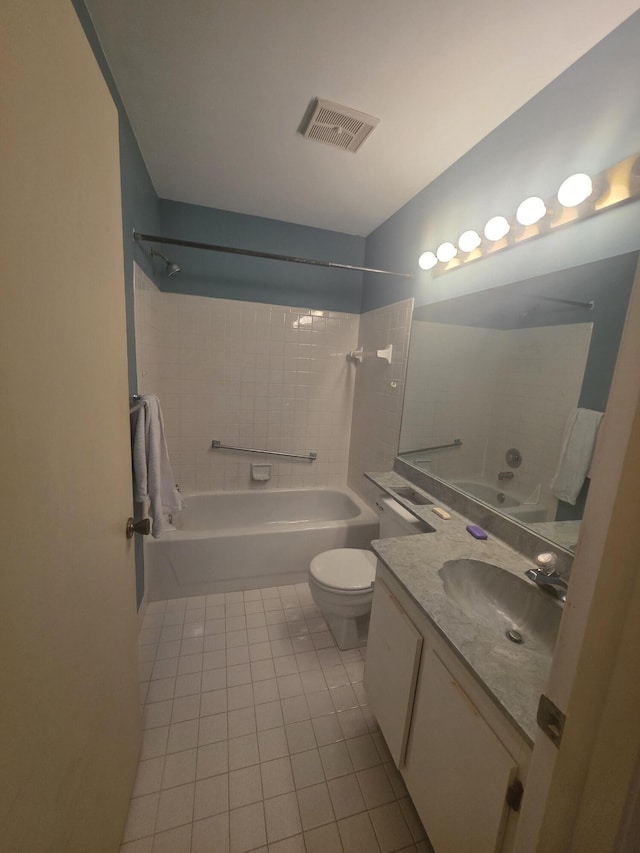 7690 Tahiti Ln Unit 202, Lake Worth, FL 33467 - full bathroom featuring tile patterned flooring, bathtub / shower combination, toilet, and vanity