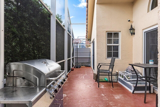 5350 Casa Real Dr, Delray Beach, FL 33484 - view of patio featuring grilling area
