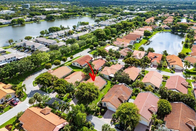 5350 Casa Real Dr, Delray Beach, FL 33484 - aerial perspective of suburban area featuring a large body of water