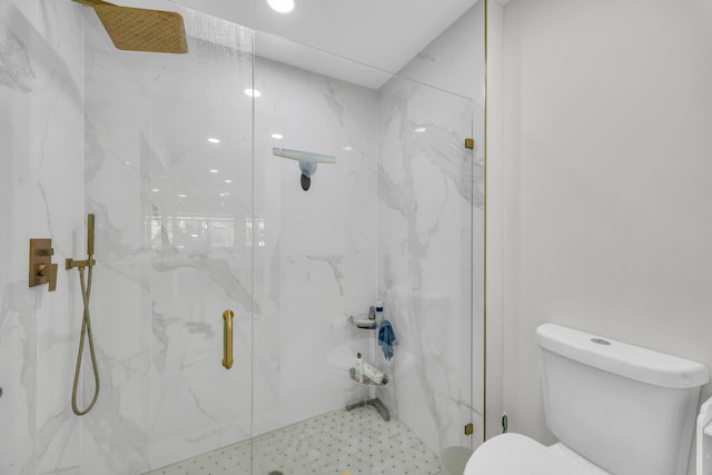 8076 Sweetbriar Way, Boca Raton, FL 33496 - bathroom featuring a marble finish shower and toilet