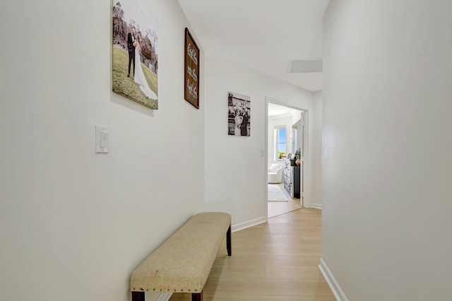 9800 Stover Way, Wellington, FL 33414 - corridor with light wood-type flooring and baseboards