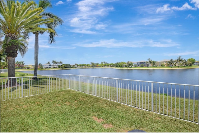 9800 Stover Way, Wellington, FL 33414 - water view with a fenced backyard