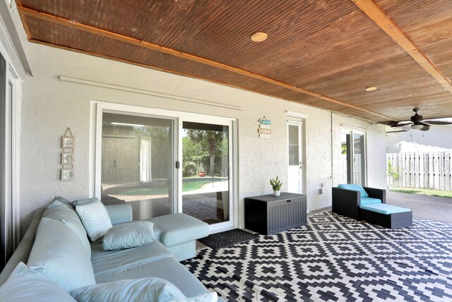 9062 NW 20th Mnr, Coral Springs, FL 33071 - view of patio / terrace featuring ceiling fan