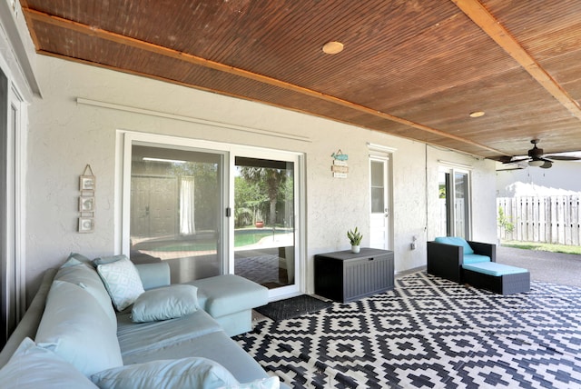 9062 NW 20th Mnr, Coral Springs, FL 33071 - view of patio / terrace featuring ceiling fan