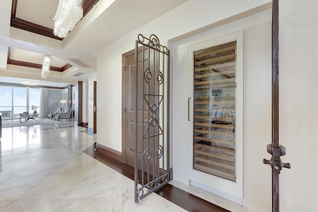 5050 N Ocean Dr Unit 1701, Singer Island, FL 33404 - wine cellar with crown molding