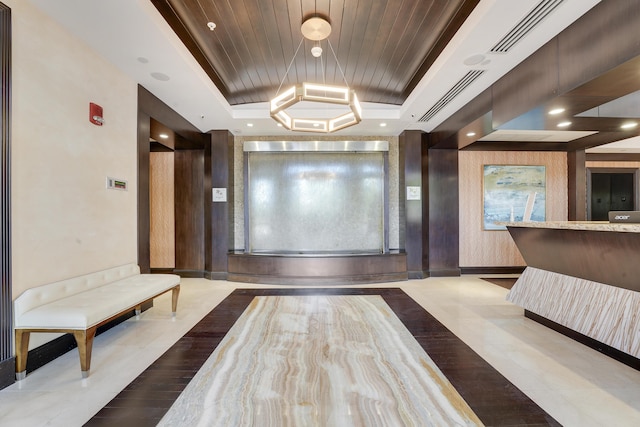 5050 N Ocean Dr Unit 1701, Singer Island, FL 33404 - reception featuring wood ceiling and recessed lighting